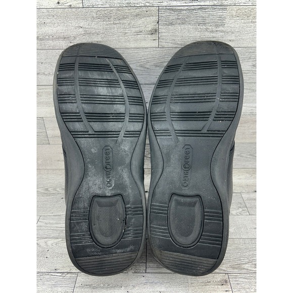 Orthofeet 510‎ Mens Black Leather Wide 2E Strap Shoes Size 10.5 main image 14